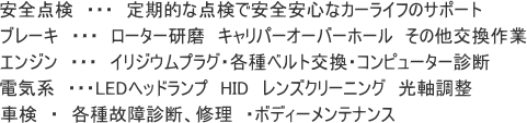 その他、おすすめメンテナンス